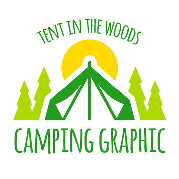Camping tent graphic