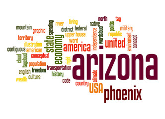 Fototapeta premium Arizona word cloud