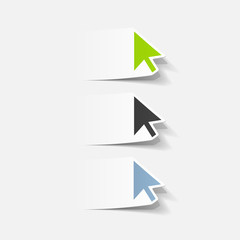 realistic design element: cursor, arrow