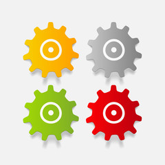 realistic design element: cogwheel