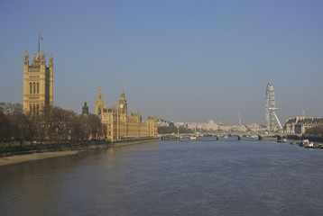 View of the Houses of Parliament from the thames