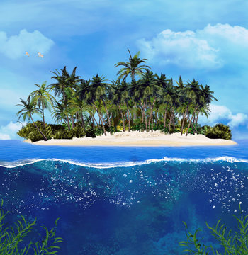 Tropical island background