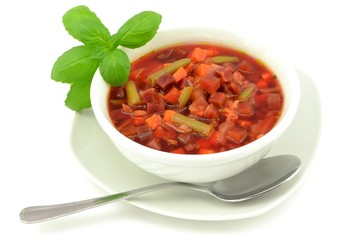 beetroot soup with vegetables