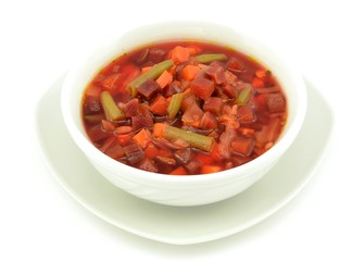 beetroot soup with vegetables