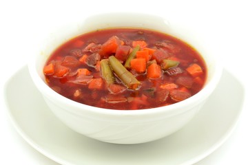 beetroot soup with vegetables