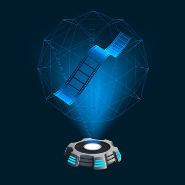 Hologramm Icon Filmstreifen