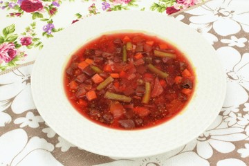 beetroot soup with vegetables