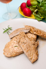 Pork fried with spices