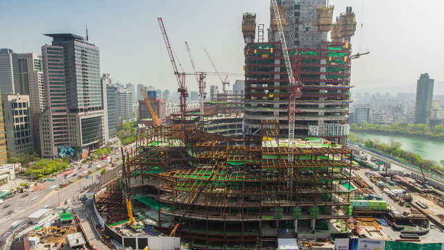 Seoul City Lotte World Tower Construction
