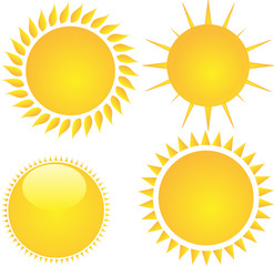 isolated sun icons