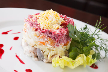 Russian herring salad