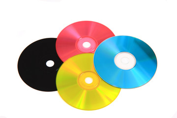 CD or DVD as CMYK color model