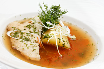 soup of the carp with potatoes