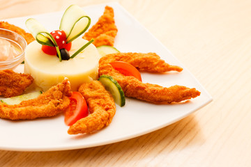 chicken with mashed potatoes for kids menu