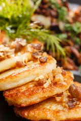 pancakes with mushrooms