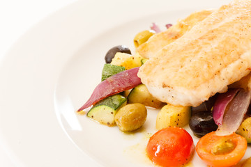 fish with vegetables