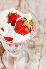 strawberries with cream