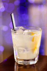 cocktail with lemon