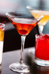 cocktails in the bar