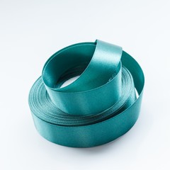 colorful streamers ribbon tape on white background