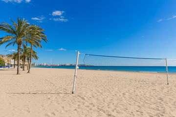 Alicante Postiguet beach at Mediterranean Spain