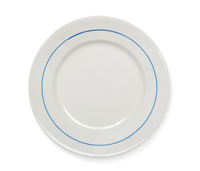 Vintage plate on white