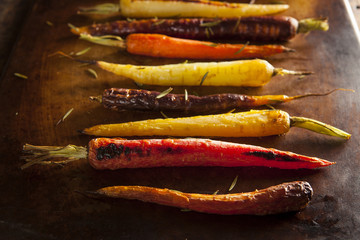 Colorful Multi Colored Roasted Carrots