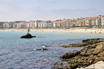 Silgar beach on Sanxenxo