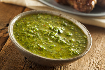 Homemade Green Chimichurri Sauce © Brent Hofacker