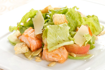 salad with salmon