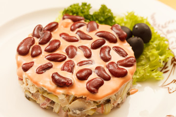 salad with beans