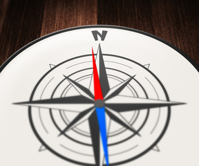 North Indicated by Compass