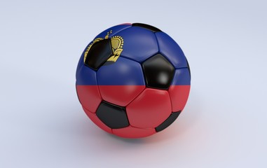 Obraz premium Soccer ball with flag of Liechtenstein