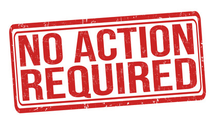 no action required meaning in hindi