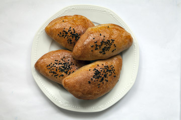 homemade savory pastry with cheese filling