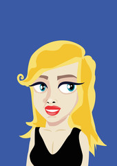 blonde Frau Illustration