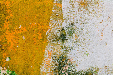 Grunge old paint cement wall closeup