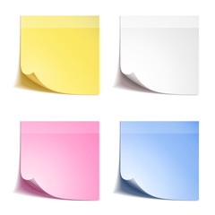 Sticks note paper on white background