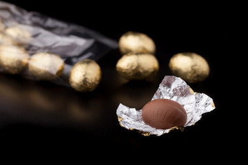 Fototapeta premium Chocolate mini easter eggs