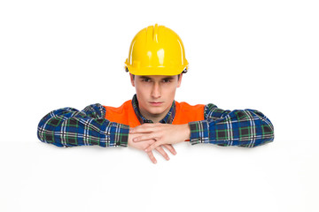 Construction worker announcement.