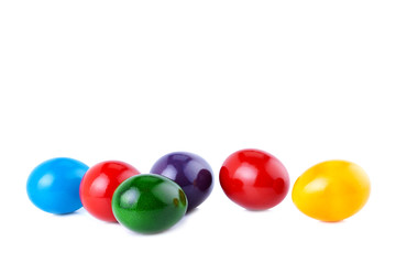 Easter Eggs Isolated on White