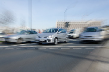Fototapeta na wymiar Runaways samochody powiększyć efekt