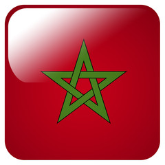 Glossy icon with flag of Morocco