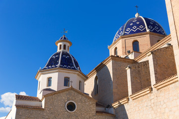 Altea old village Church typical Mediterranean at Alicante