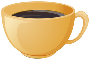 A cup of brewed coffee