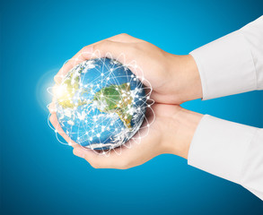 earth social in human the hand