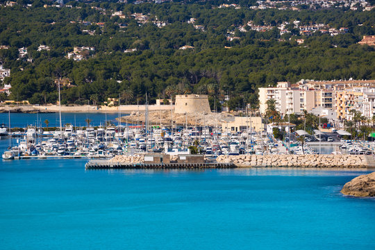 Moraira Teulada marina port in Alicante Mediterranean