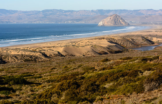 View of the Morro Rock from Montana De Oro State Park