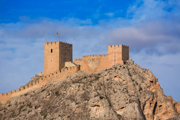 Fototapeta na wymiar Alicante Sax wioska zamek w Hiszpanii