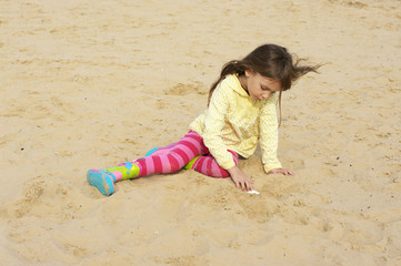 Small girl at beach